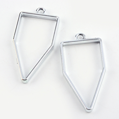 Rack-Beschichtung Legierung Polygon offenen Lünette Anhänger, für diy uv harz, Epoxidharz, Gepresste Blumenschmuck, Cadmiumfrei und Nickel frei und Bleifrei
