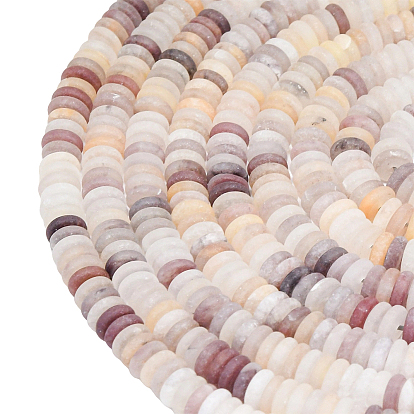 1 нити из матовых бусин натурального кварца, рондель