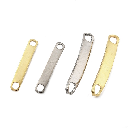 201 звенья / соединители из нержавеющей стали, закругленный прямоугольник, штамповка пустой метки