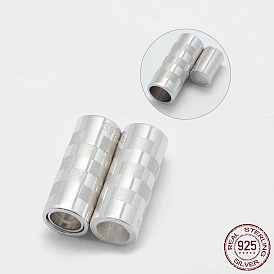 925 broches magnéticos de plata esterlina, con sello s925, columna
