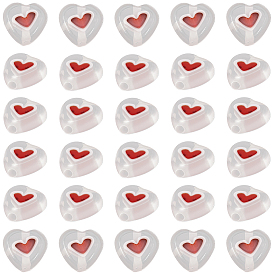 2 нити бусины лэмпворк ручной работы, сердце