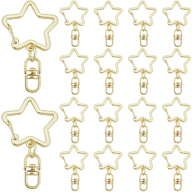 20 шт. застежки для брелков из цинкового сплава, звезда