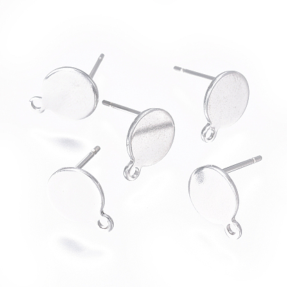 304 из нержавеющей стали компоненты стержня уха, с петлей и плоской пластиной, плоско-круглые