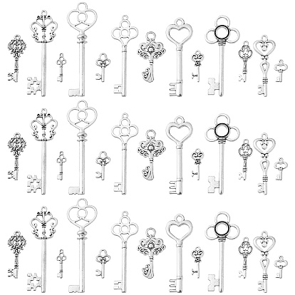 Сплавочные подвески тибетского стиля, без кадмия и без свинца, ключ