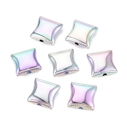 Непрозрачные акриловые бусины с УФ-покрытием, радужный, печенье