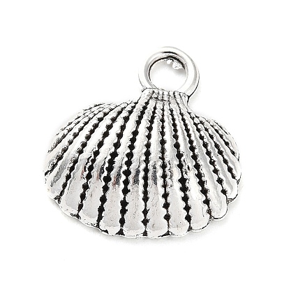 Tibetan Style Alloy Pendants, Shell Charm
