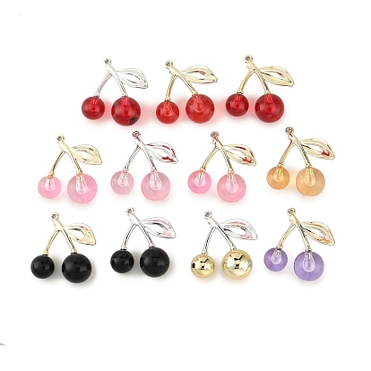 Акриловые большие подвески, вишня