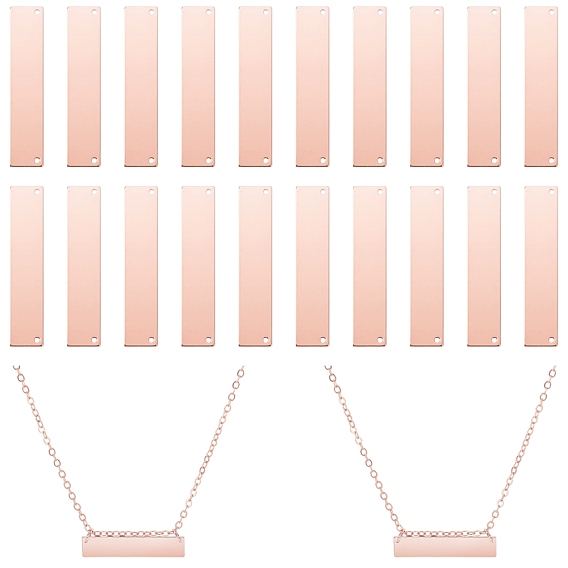 Соединители латунные звенья, штамповка пустой метки, прямоугольные