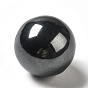 Натуральный черный бисер камень, нет отверстий / незавершенного, круглые