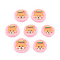 Handmade Polymer Clay Cabochons, Polymer Clay Slices for Resin Crafts & DIY Projects, Flat Round with Dog
