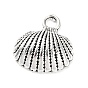 Tibetan Style Alloy Pendants, Shell Charm