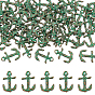 60Pcs Tibetan Style Alloy Pendants, Antique Bronze & Green Patina