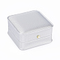PU Leather Bangle/Bracelet Gift Boxes, with Iron & Plastic Imitation Pearl Button and Velvet Inside, for Wedding, Jewelry Storage Case