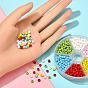 540Pcs 6 Colors 6/0 Glass Seed Beads, Opaque Colours, Small Craft Beads for DIY Jewelry Making, Round