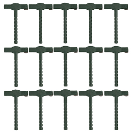 Основа для броши из полипропиленового пластика, т-образный, с фурнитурой железной платинового оттенка
