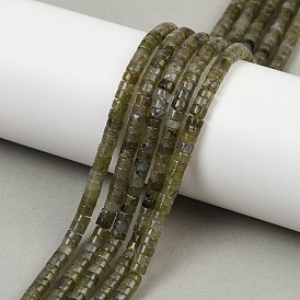 Нити бусин из натурального лабрадорита, диск, Heishi бусы