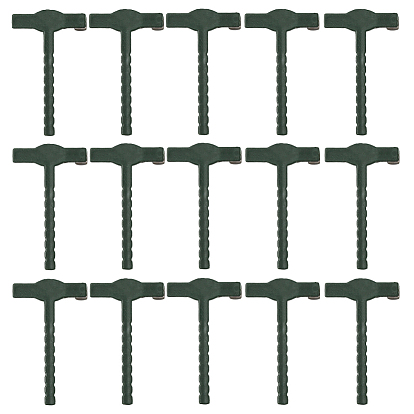Основа для броши из полипропиленового пластика, т-образный, с фурнитурой железной платинового оттенка