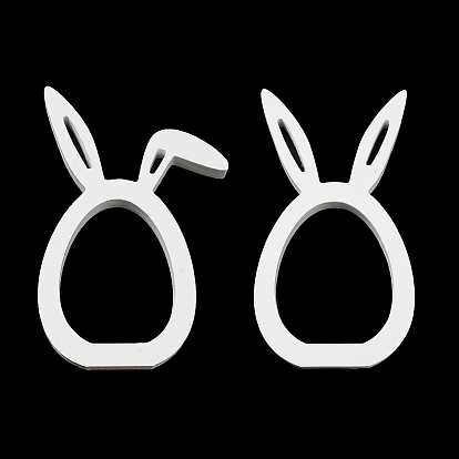 Easter Wood Rabbit Figurines, for Home Desktop Decoration