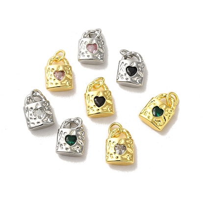 Латунные микро проложить кубического циркония подвески, без кадмия, без никеля и без свинца, реальный 18 k позолоченный, запирать