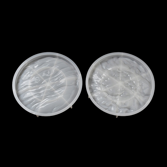 Эффект океанской волны, плоская круглая ювелирная тарелка, силиконовые формы «сделай сам», формы для хранения, формы для литья смолы, для изготовления изделий из уф-смолы и эпоксидной смолы