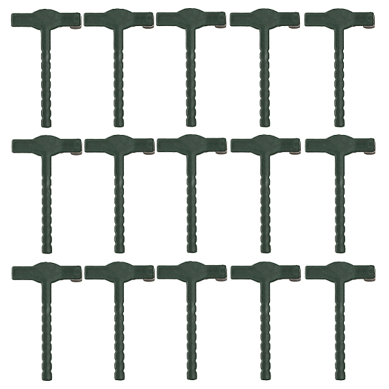 Основа для броши из полипропиленового пластика, т-образный, с фурнитурой железной платинового оттенка