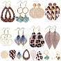 DIY Earring Making, with Imitation Leather Big Pendants, Cellulose Acetate(Resin) Big Pendants and Brass Earring Hooks