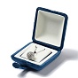 Square Velvet Necklace Boxes, Jewelry Pendant Necklace Gift Case with Iron Snap Button