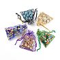Printed Organza Bags, Gift Bags, Rectangle, Mixed Pattern