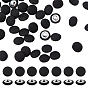 100Pcs 1-Hole Aluminum Buttons, with Polyester Covered, Clothes Coat Down Jacket Buckle, Platinum