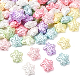 Непрозрачные бусины из абс-пластика, имитации жемчуга, звезда