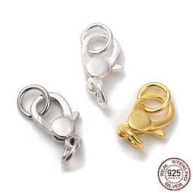 925 Sterling Silver Lobster Claw Clasps with Jump Rings