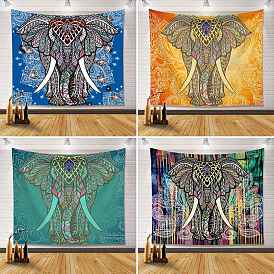 Elephant Polyester Wall Hanging Tapestry, for Bedroom Living Room Decoration