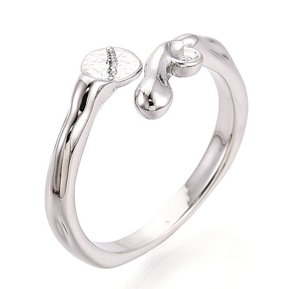 Настройки латунных манжетных колец, за половину пробурено бисера