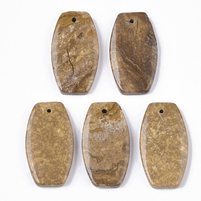 Natural Gemstone Pendants, Drum