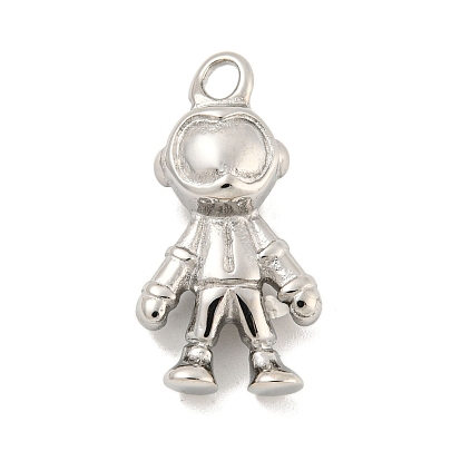 Pendentifs en acier inoxydable, charme d'astronaute