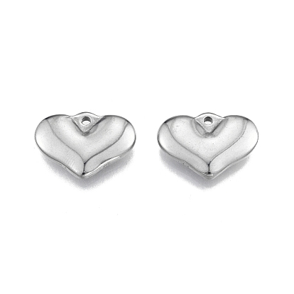 Pendentifs en acier inoxydable, cœur