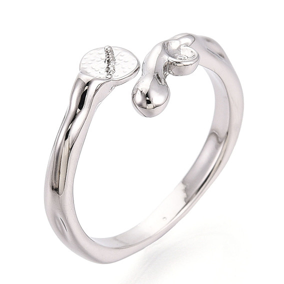 Настройки латунных манжетных колец, за половину пробурено бисера