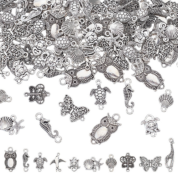 100 ПК 10 стили сплава звеньев / соединителей тибетского стиля, разнообразные