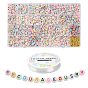 Набор для изготовления ожерелья из акрила и пластика с буквами и сердечками своими руками, эластичный браслет из бисера, комплект ювелирных изделий