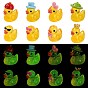 40pcs 8 styles modèle miniature de canard en résine, accessoires de maison de poupée micro paysage, faire semblant de décorations d'accessoires
