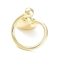 Brass Open Cuff Rings for Women, Heart