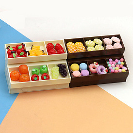 Plastic Fruit Rack Mini Model, Micro Landscape Dollhouse Accessories, Pretending Prop Decorations