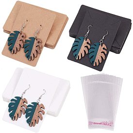 Cardboard Display Cards Sets, Used For Necklace and Earring, with OPP Cellophane Bags