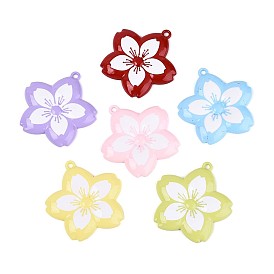 Спрей окрашены сплава большие кулоны, цветок, без кадмия, без никеля и без свинца