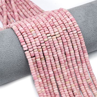 Природные родонит бисер нитей, матовые, дисковые бусы, Heishi бусы