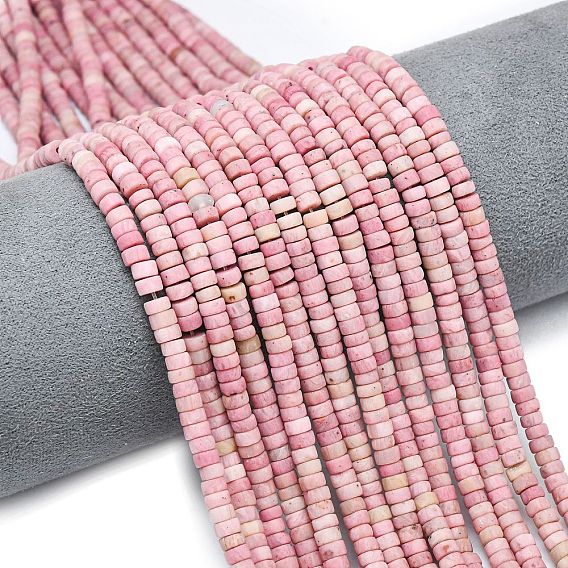 Природные родонит бисер нитей, матовые, дисковые бусы, Heishi бусы