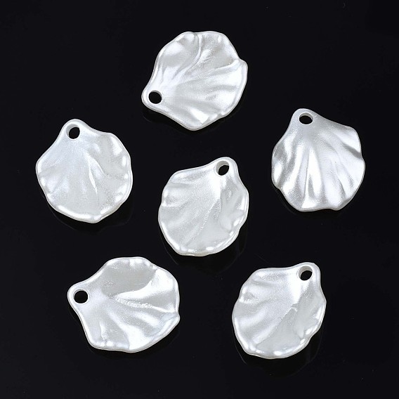 Acrylic Imitation Pearl Pendants, Shell Shape