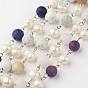Handmade Chains for Necklaces Bracelets Making, with Gemstone, Freshwater Pearl Beads and 304 Stainless Steel Eye Pin, Unwelded