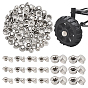 90Pcs 6 Styles Iron Bag Buckles, Flat Round