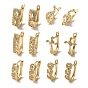 Brass Micro Pave Cubic Zirconia Hoop Earring
